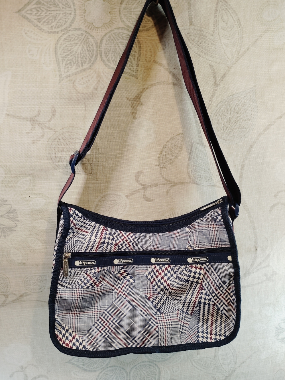 LeSportsac Navy Plaid Crossbody Bag
